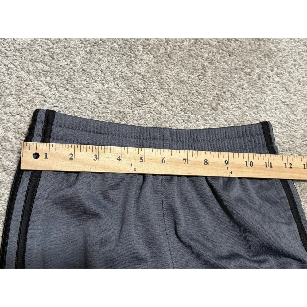 Boys Adidas Dark Gray Track Pants W/ Black Side Stripes Size Youth Medium 10/12